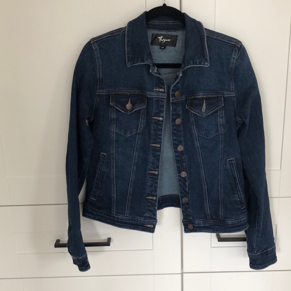 Thyme Maternity Jean Jacket - extendable - medium